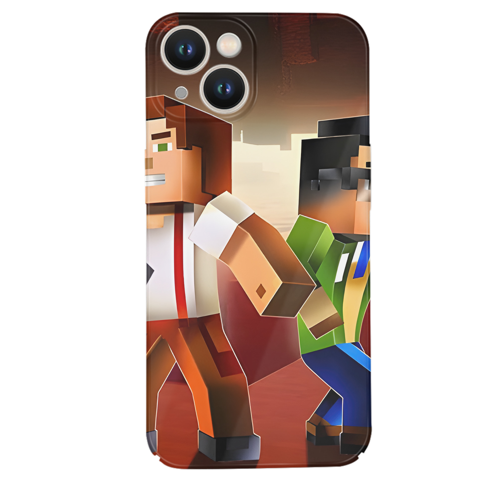（画像用） マインクラフト ブロックの世界 Minecraft MC Block world 【iPhone 14シリーズ対応】ハードケース